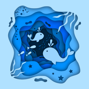 Papercut Unterwasserwelt